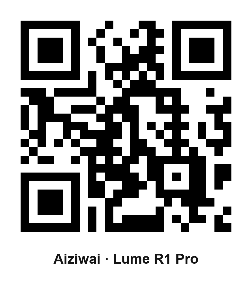QR Code for Aiziwai Lume R1 Pro Website